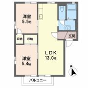 オオノニューコーポ A棟の間取り画像