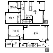 (仮称)八家町 ファミリー向け インナーガレージハウス賃貸住宅の間取り画像