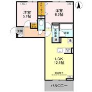 La Maison天川原町一丁目 A棟の間取り画像