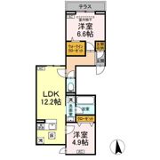 セレスティア東保木間Ⅱの間取り画像