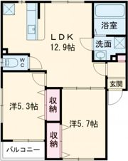 プロスパー白岳Ⅱの間取り画像