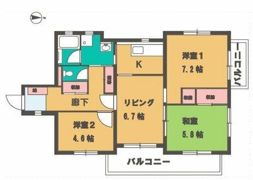 グランコール出来野マンションの間取り画像