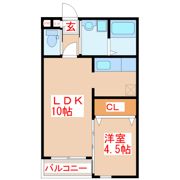 Je prends ca B（ジュプランサB）の間取り画像