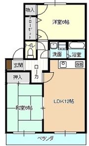 コーポフタバの間取り画像