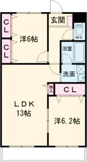 エルセレッソ白瀬の間取り画像