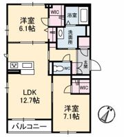 シャーメゾン新山口の間取り画像
