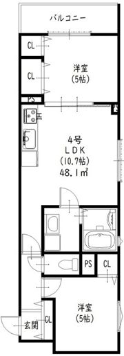 クリエオーレ菊水町の間取り画像