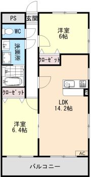 フレイア河原の間取り画像