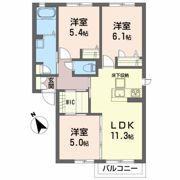 アルカディアBの間取り画像
