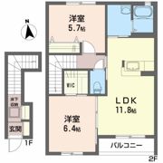 オレンジヒルズ成田Aの間取り画像