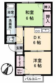 リバーサイドコーポ B棟の間取り画像