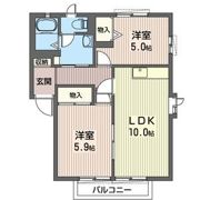 桐山ハイツAの間取り画像