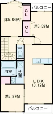 (仮称)尼崎市西昆陽2丁目集合住宅の間取り画像