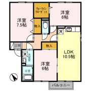 コーポグランデ Cの間取り画像