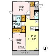 Penny Lane B棟の間取り画像