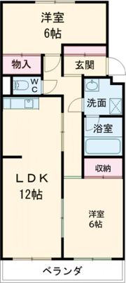 竹中マンションの間取り画像