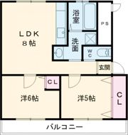 高津橋農住団地A棟の間取り画像