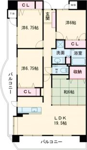 アーデント新下関駅前六番館の間取り画像