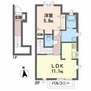 シャーメゾン八幡 Bの間取り画像