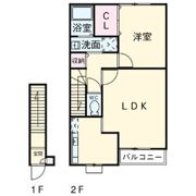 アンプルール リーブル プロムナードの間取り画像