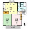 エクセルコーポ陵南 Aの間取り画像