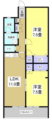 スクエア5の間取り画像