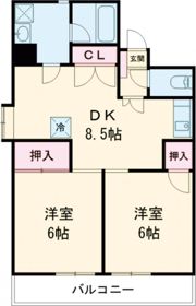 カーサオガワの間取り画像