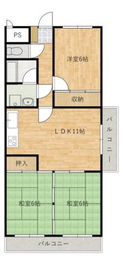 サンルート井上の間取り画像