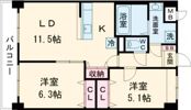 ルーカス長崎諫早Ⅰの間取り画像