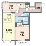 オーヴリールの間取り画像