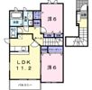 ベルロ－ズ若宮 Bの間取り画像