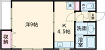丸井ハイツ崎岡の間取り画像
