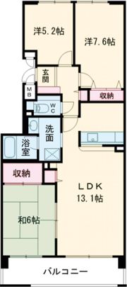 リバーサイド桜川弐番館の間取り画像