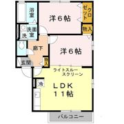 ガトーナふくだ B棟の間取り画像