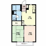 アリシア山手 Bの間取り画像