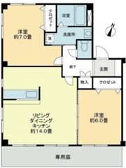 フォブール世俵Bの間取り画像