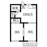 若杉ハイツの間取り画像