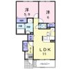 ロータス鳥生 Dの間取り画像