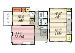 春日野貸家の間取り画像