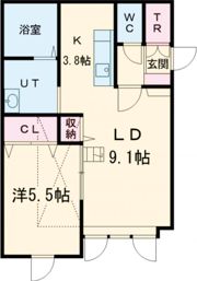 アベリアAの間取り画像