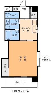 エンゼルコート古町の間取り画像