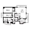 PRIME COURT山の手(プライムコート山の手・旧:バーグレイブ山の手)の間取り画像