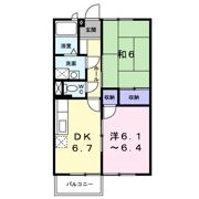 サニーハイツ楠 Cの間取り画像