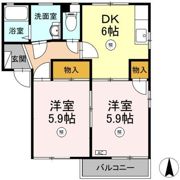メイゾンアプリコット Cの間取り画像