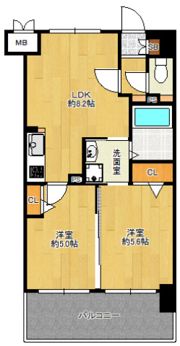 プレスタイル博多EASTの間取り画像