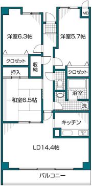 グランドアベニューの間取り画像