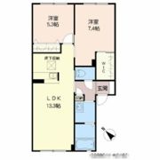 ドミール東貫 A棟の間取り画像