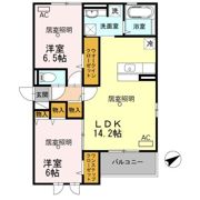 松籟軒B棟の間取り画像