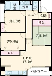 ヒルズ文教の間取り画像