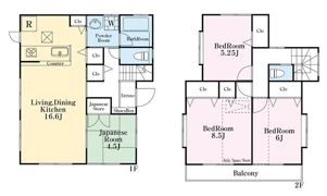 相模原市南区下溝戸建の間取り画像